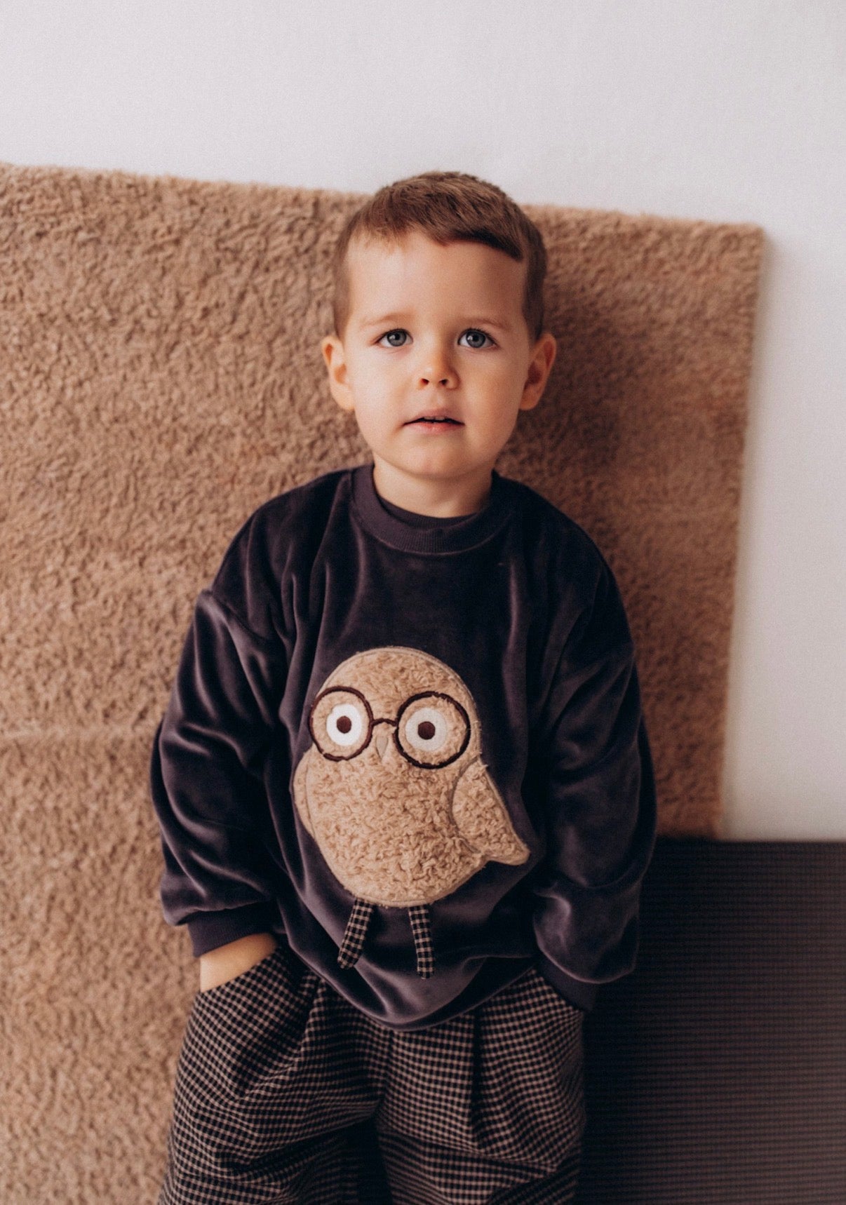 WOOLY ORGANIC - Felpa Owl GOTS