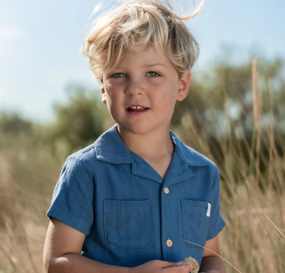 LITTLE DUTCH - Camicia Blu indigo NA