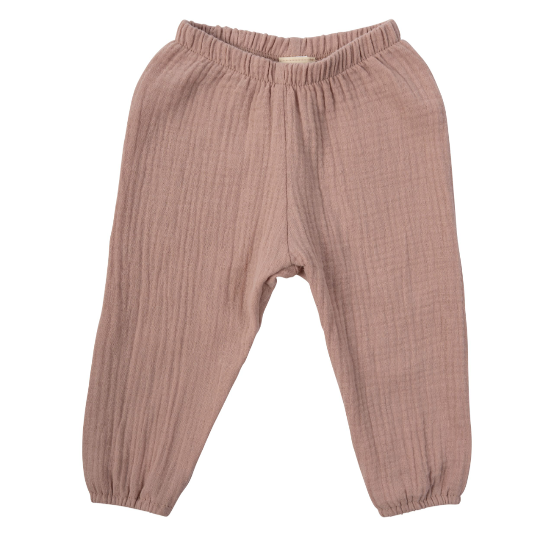 WOOLY ORGANIC - Pantaloni in mussola GOTS
