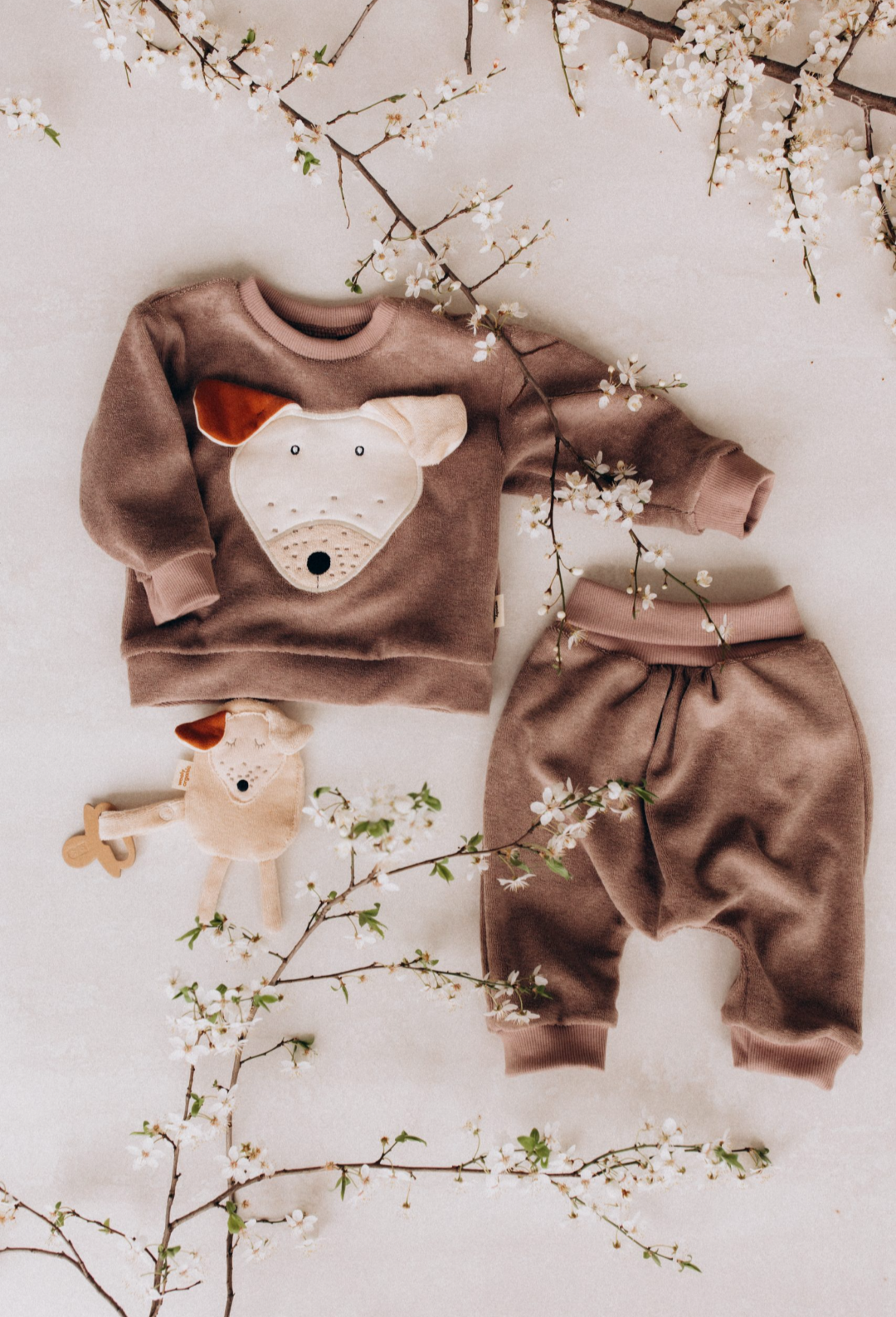 WOOLY ORGANIC - Pantaloni in spugna Cinder