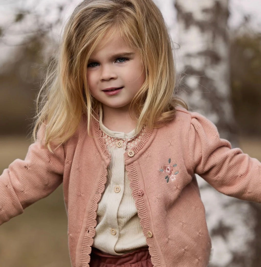 LITTLE DUTCH - Cardigan Floral Pink