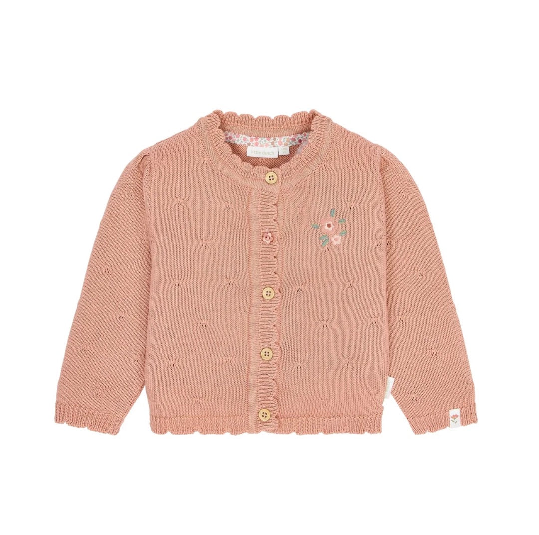 LITTLE DUTCH - Cardigan Floral Pink