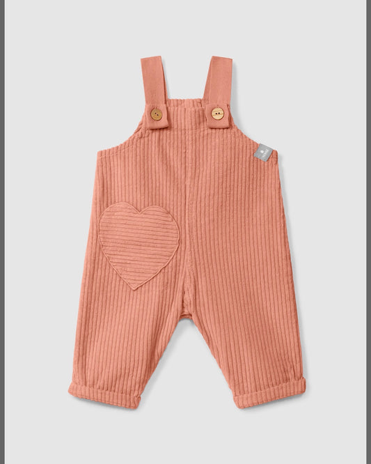 SNUG - Salopette velluto con cuore