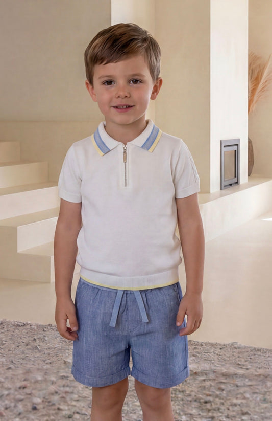 DR KID - Polo in maglia con zip