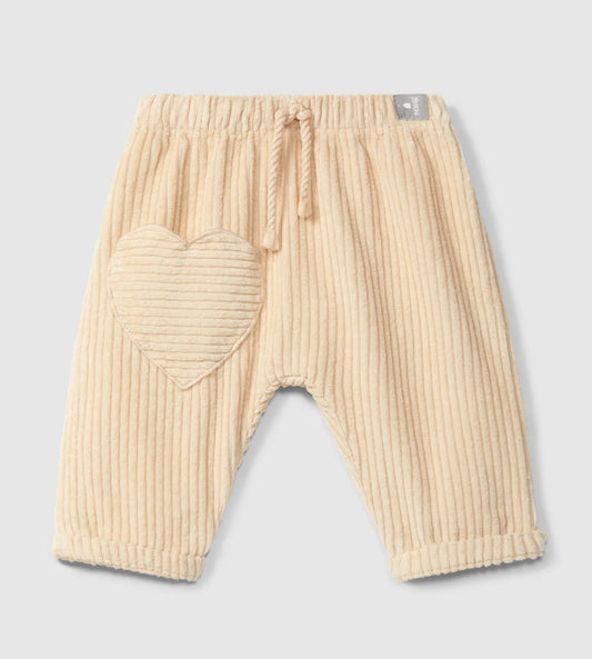 SNUG - Pantalone in velluto con cuore