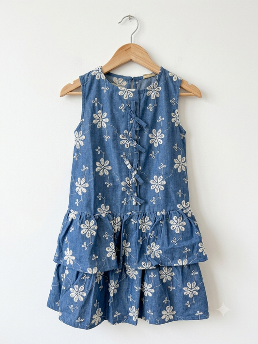 MEILISA - Abito in Denim con sangallo