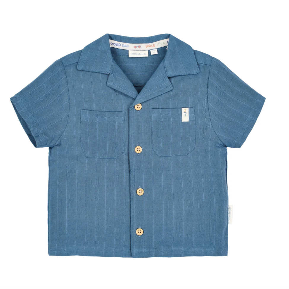 LITTLE DUTCH - Camicia Blu indigo NA