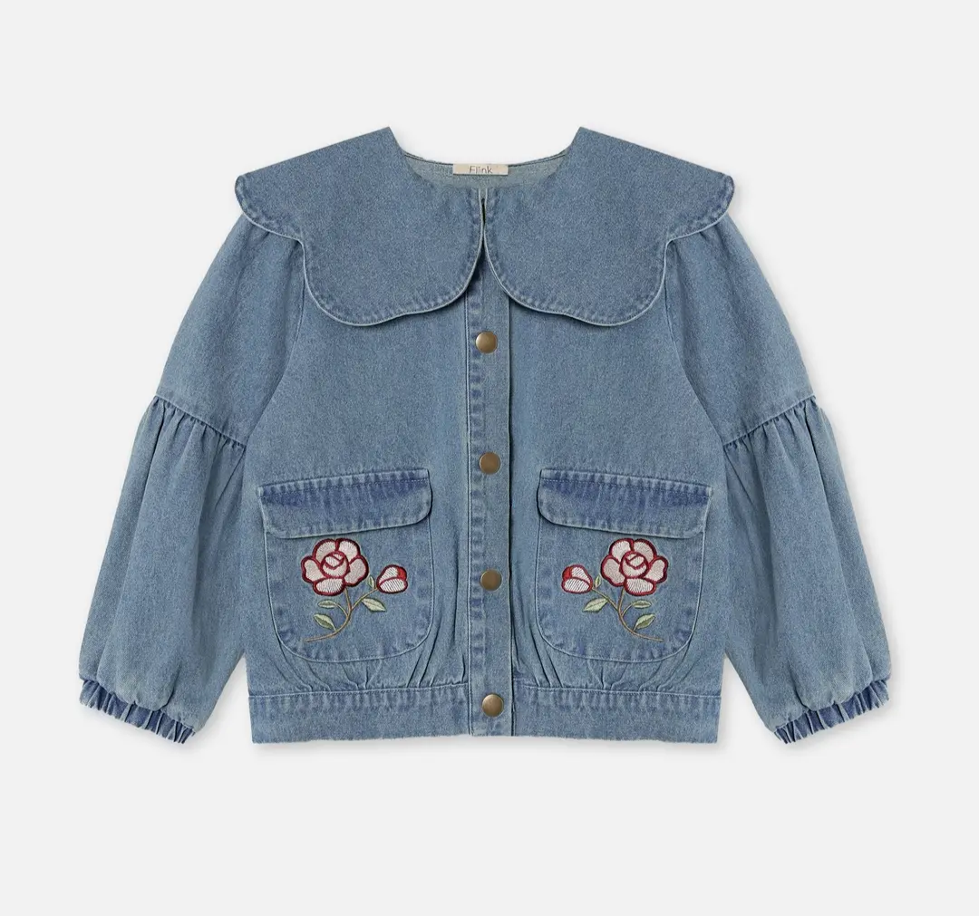 FLIINK - Giacca in denim con ricamo