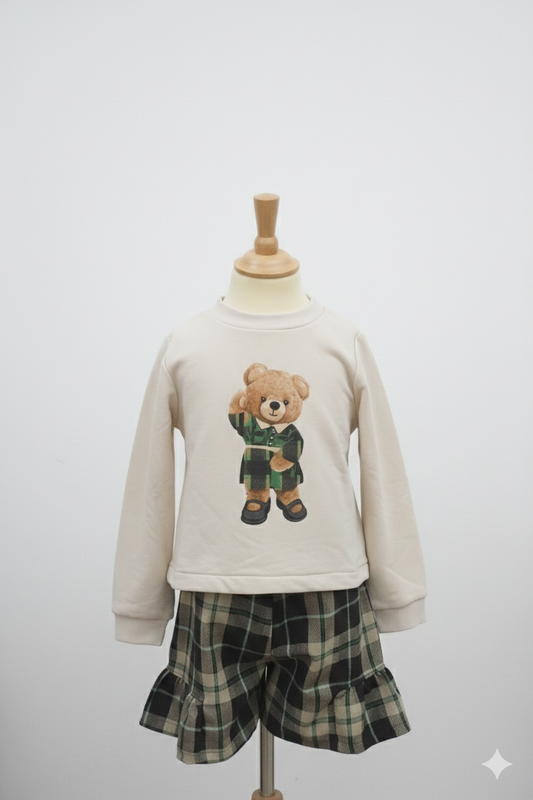 MEILISA BAI- Completo Teddy con pantaloncino 7/8 anni