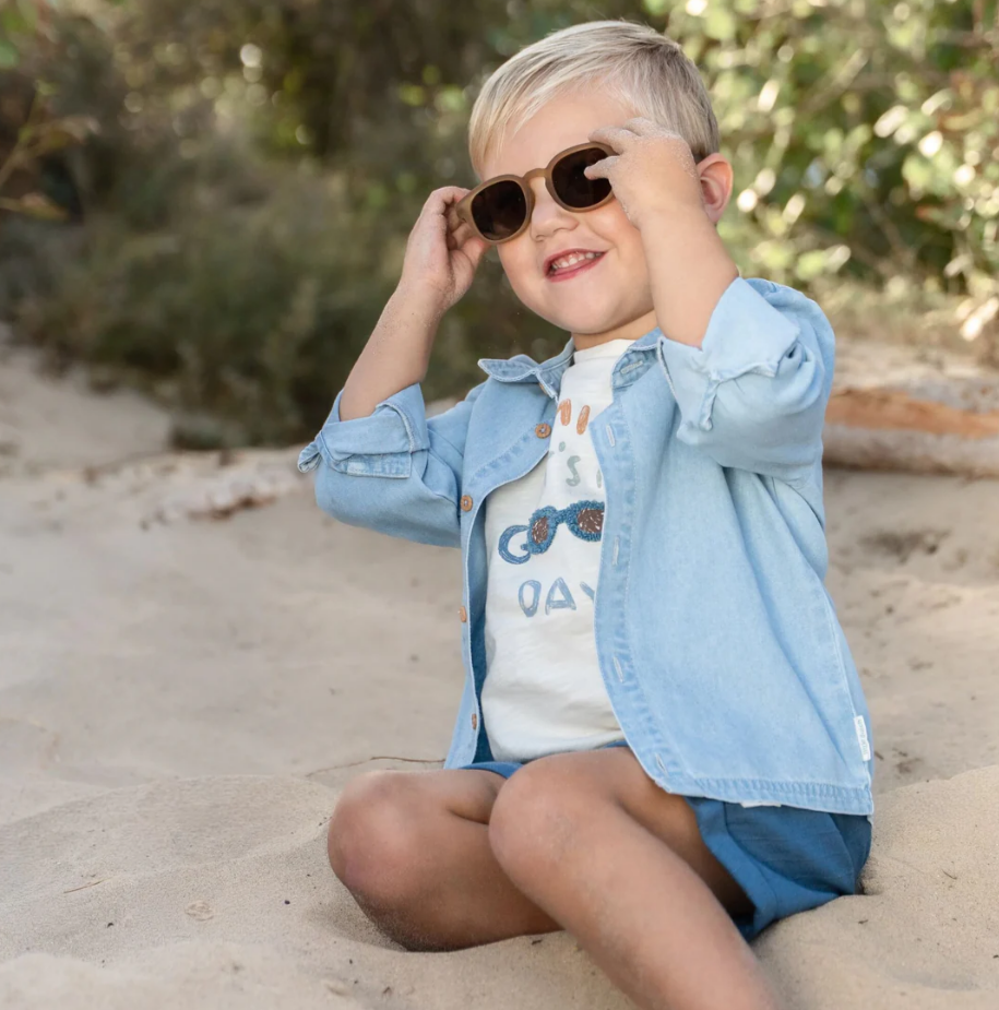 LITTLE DUTCH - Camicia in denim NA