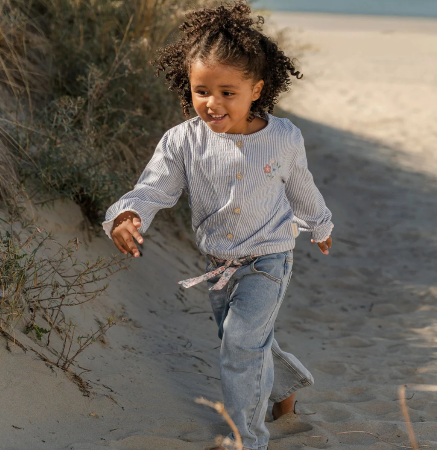 LITTLE DUTCH - Jeans con cintura a fiocco NA