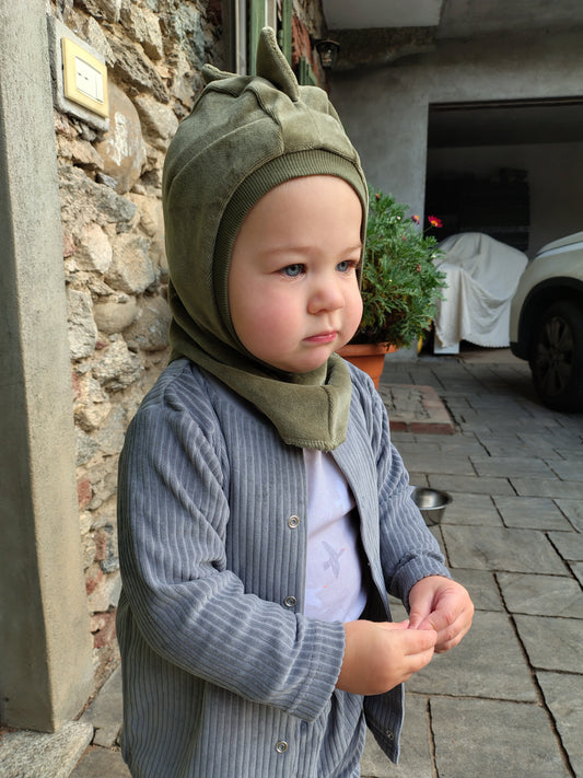 WOOLY ORGANIC - PREORDINE Balaclava Dino