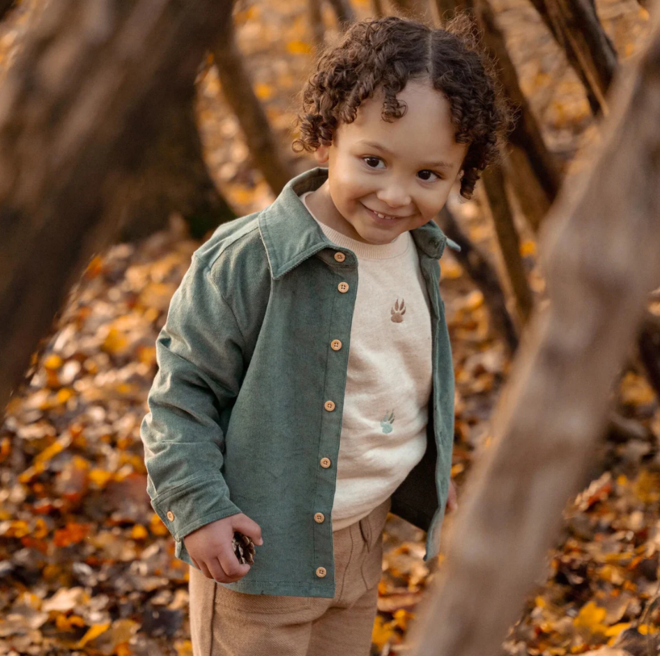 LITTLE DUTCH - Camicia Verde Bosco