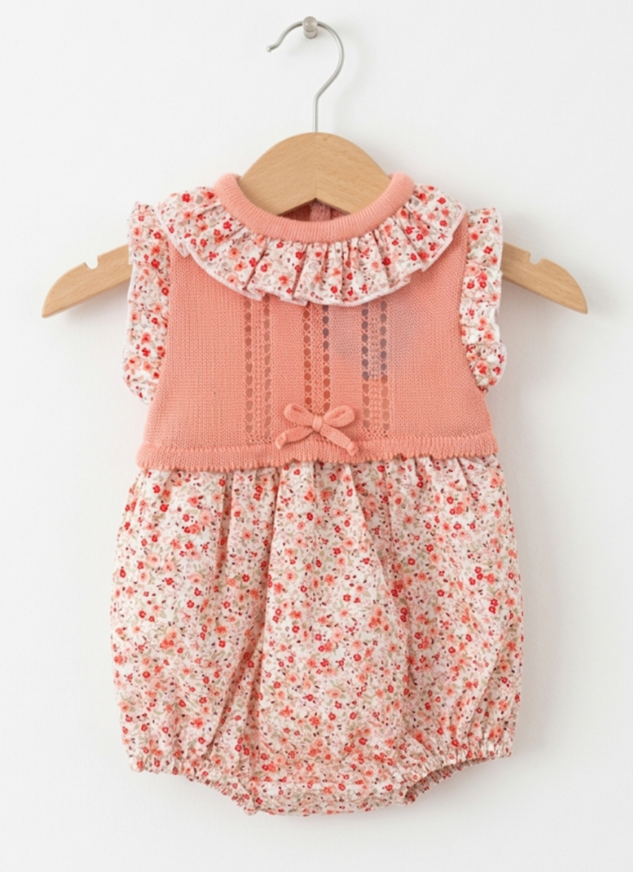 SARDON - Pagliaccetto liberty con corpetto in maglia di cotone