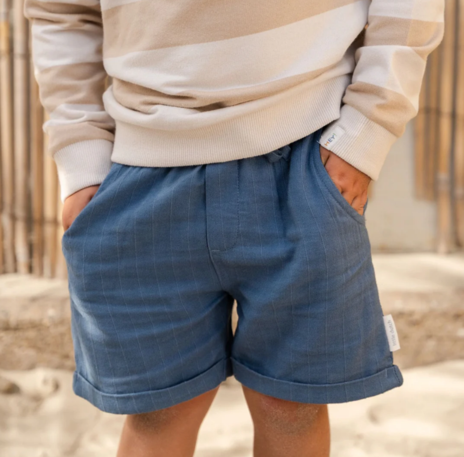 LITTLE DUTCH - Shorts blu indigo NA