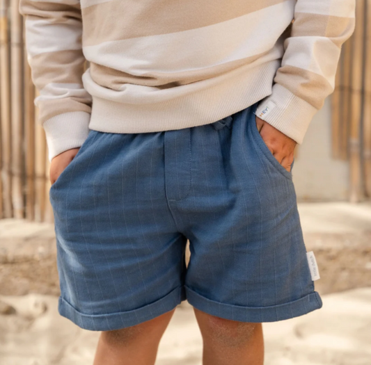 LITTLE DUTCH - Shorts blu indigo NA