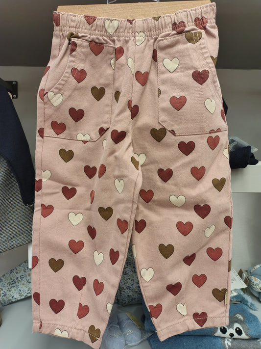 HUST&CLAIRE - jeans baggy con cuori