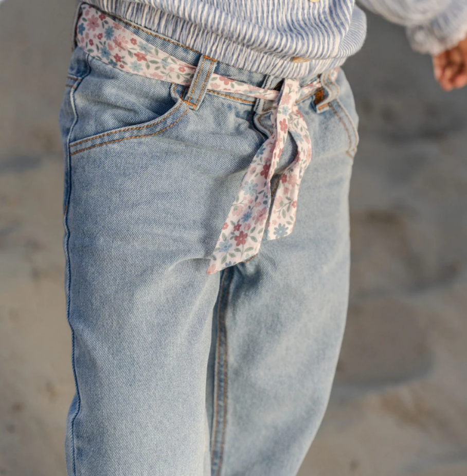 LITTLE DUTCH - Jeans con cintura a fiocco NA